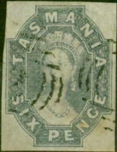 Tasmania 1863 6d Grey-Lilac SG46 Fine Used