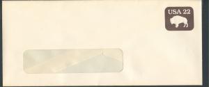 US Scott's # U608 22 Cent-Buffalo-No. 10 Env.-Unused-Window