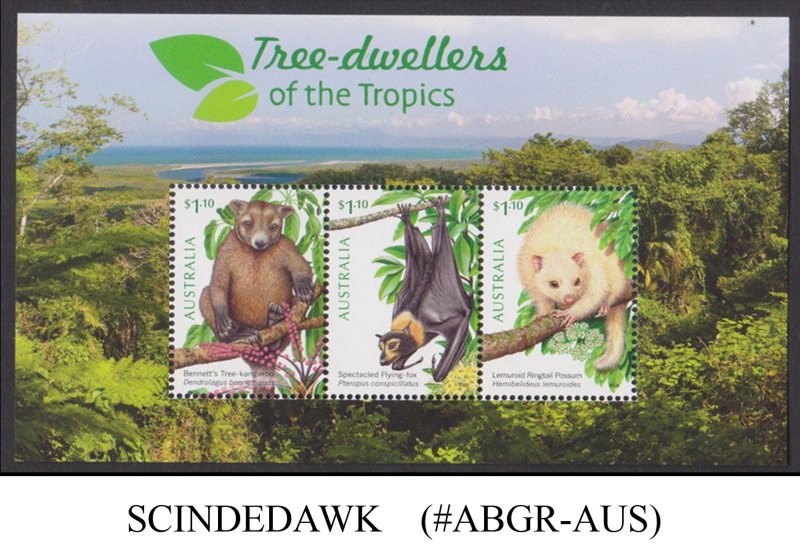 AUSTRALIA - 2020 TREE DWELLERS OF THE TROPICS / ANIMALS - MIN. SHEET MINT NH