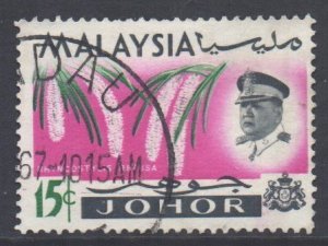 Malaya Johore Scott 174 - SG171, 1965 Sultan 15c used