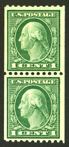 U.S. #448 MINT PAIR OG HR