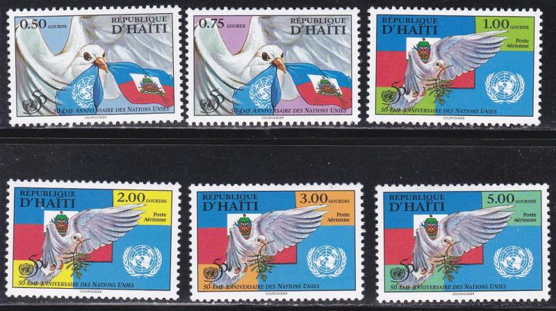 Haiti # 866-871, UN 50th Anniversary, NH, 1/2 Cat.