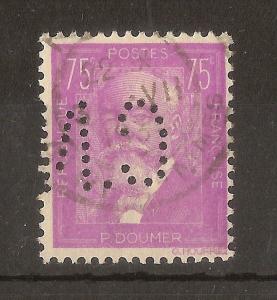 France 1933 Doumer CN Perfin