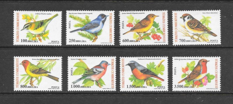 BIRDS - TURKEY #2890-97  MNH