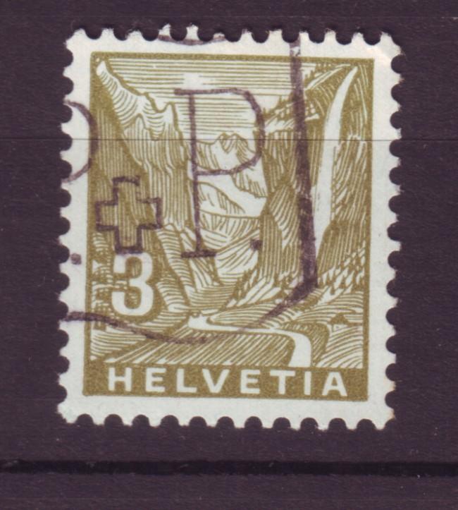 J18523 JLstamps 1934 switzerland used #219 staubbach fall waterfalls