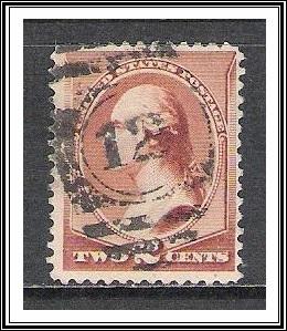 US #210 Washington Fancy Cancel Used (fc-2)