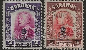 Sarawak 172-73  1947  2 values fine used