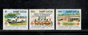 ST. LUCIA SC# 946-48 FVF/MNH