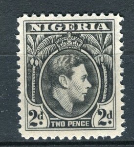 NIGERIA; 1938 early GVI Portrait issue fine Mint hinged 2d. value