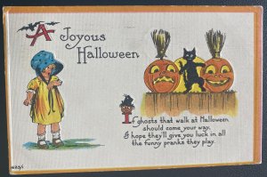 1915 Philadelphia PA USA Picture Postcard Cover To Harrisburg A Joyous Halloween