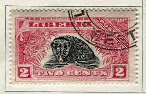 LIBERIA; 1918 early Pictorial issue fine used 2c. value