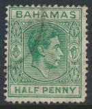 Bahamas SG 149 green SC# 100 Used  1938 definitive wmk script see details