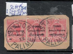 TOGO KGV  1D SG H48 STRIP OF 3     VFU    P0308H