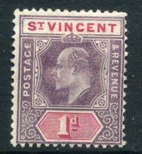 ST.VINCENT;  1902 early Ed VII issue Mint hinged 1d value