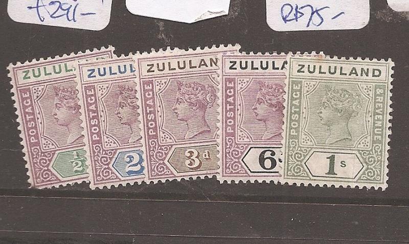 Zululand QV 5 values MOG (10aze)