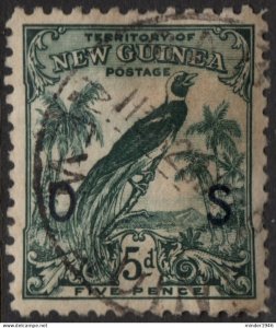 NEW GUINEA 1932 5d Deep Blue-Green Opt O.S SGO49 Used