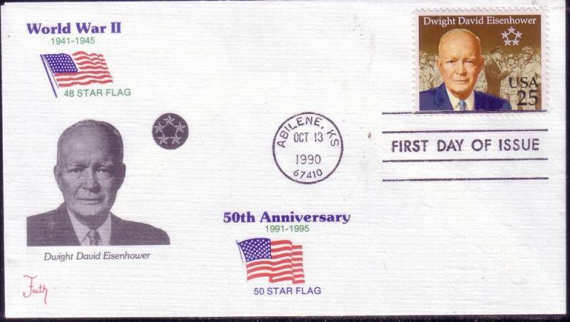 U.S.FDC Sc.# 2513 Eisenhower Faith Cachet L318