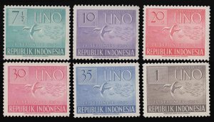 Indonesia Scott 362-367 Mint never hinged.