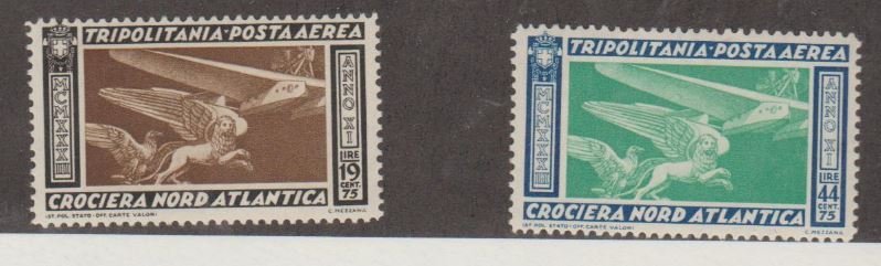 Tripolitania Scott #C27-C28 Stamps - Mint Set