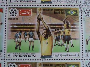 YEMEN-WORLD CUP SOCCER CHAMPIONSHIPS-CTO SHEET EST.$20