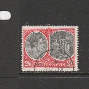 St Kitts Nevis 1938/50 2/6 P14 VFU SG 76/a