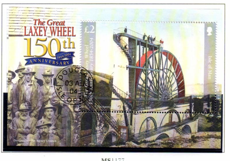 Isle of Man  Sc 1062 2004 Laxey Wheel stamp sheet used