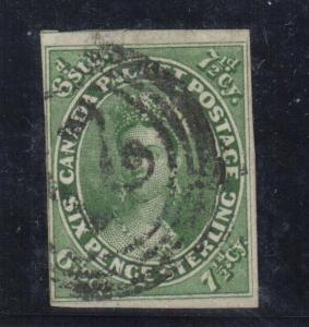 Canada #9 VF Used With Four Margins **With Certificate**