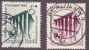 Germany # B138-139, Exhibition Buildings, Used, Half Cat