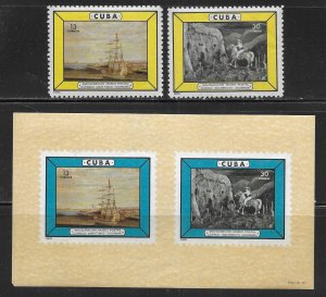 Cuba 933-935 Paintings set MNH Scott c.v. $13.50