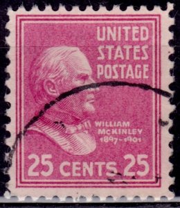 United States, 1938, William McKinley, 25c, sc#829, used