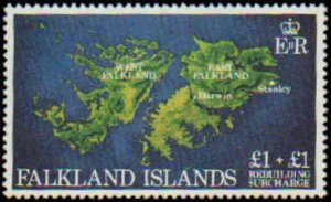 Falkland Islands #B1 Never Hinged Complete Set, 1982, Never Hinged