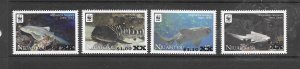 FISH - NIUAFO'OU #324-7 WWF SURCHARGES MNH