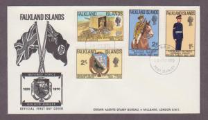 Falkland Islands # 188 - # 191 , Defense Force FDC - I Combine S/H