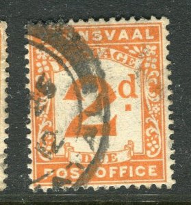 TRANSVAAL; 1907 early Postage Due issue fine used 2d. value