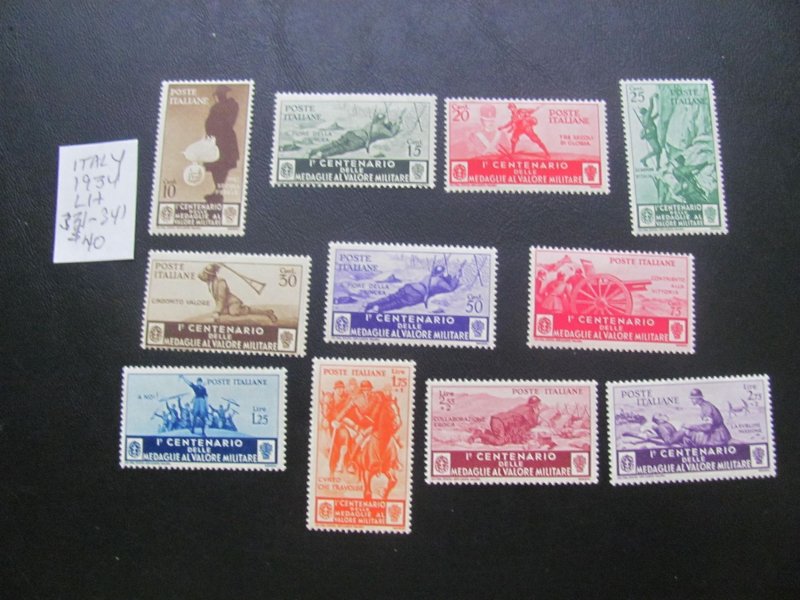 ITALY 1934 LH  SC 331-341  SET VF/XF  (152)