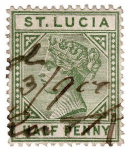 (I.B) St Lucia Revenue : Duty Stamp ½d (SG 31)