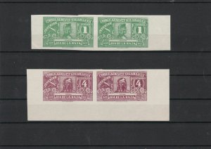 Nicaragua 1937 Imperf Mounted Mint Stamps Pairs Stamps ref 21913