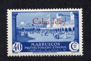 Cape Juby 1934 40c deep blue Overprint, Scott 48 MH, value = $40.00