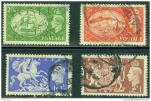 GREAT BRITAIN Scott 286-289 KGVI 1951 set CV $24