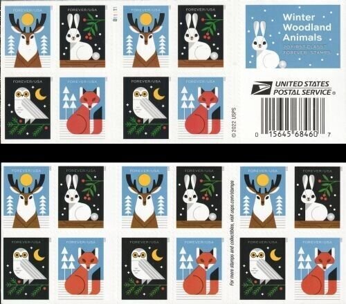 USPS - Winter Woodland Animals Stamps