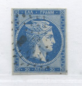 Greece 1861 Hermes Head 20 l used