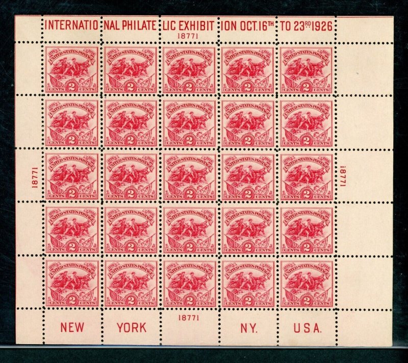 US Stamp #630 Int'l Philatelic Exhibition 2c - Souvenir Sheet - MNH - CV...