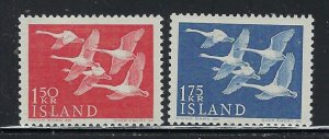 Iceland 298-99 MNH 1956 set (fe7932)