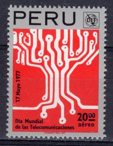 Peru 1977 Sc#C463 UIT World Telecommunications Day Electronic Tree (1) MNH