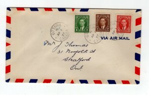 Canada 1937 1-3c Muft  issue #231-33 on addressed  FDC  CV $10