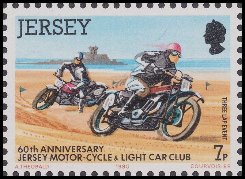 Jersey 233 Motor-Cycle Light Car Club Three Lap Event 7p single MNH 1980