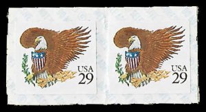 PCBstamps   US #2595v Coil Pair 58c(2x29c)Liberty & Eagle, brown, MNH, (P...