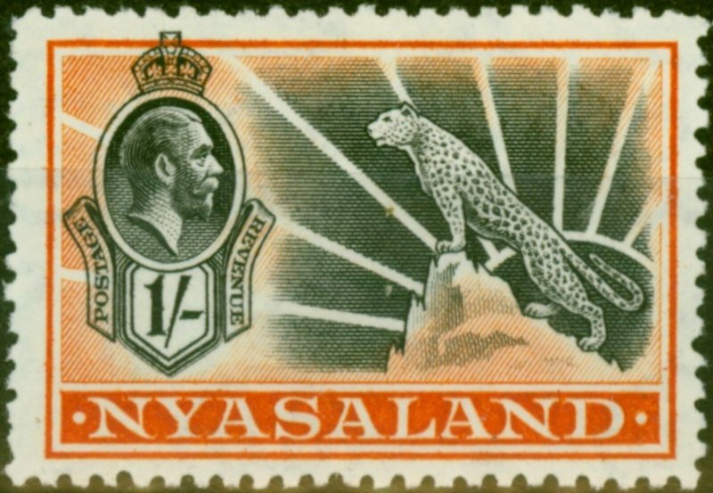 Nyasaland 1934 1s Black & Orange SG122 Fine MM 