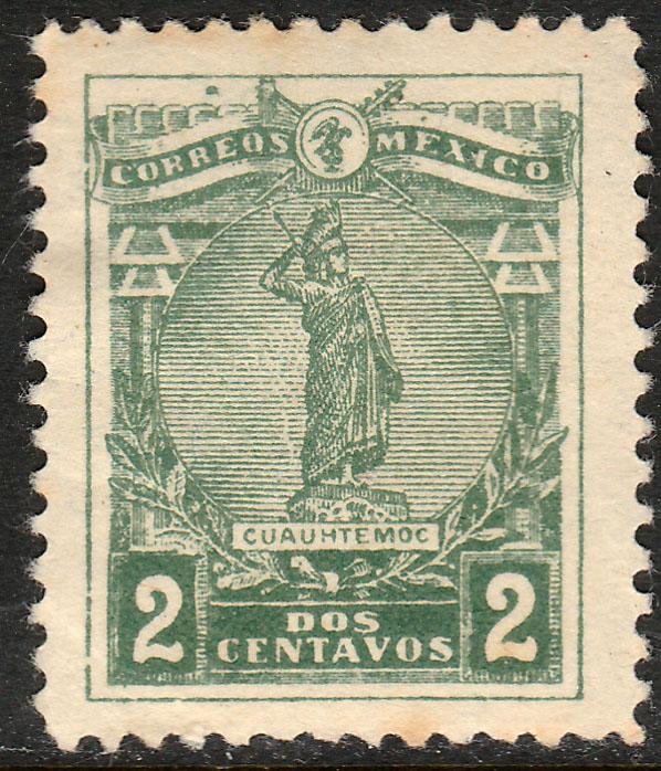 MEXICO 507 2c CUAUHTEMOC LAST AZTEC EMPEROR. MH  OG. F-VF.(344)