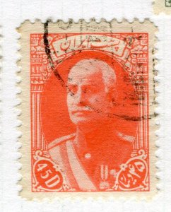 IRAN; 1938 early Reza Shah Pahlavi Birthday issue used 45d. value (Type II )